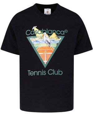 CASABLANCA T-Shirt "Tennis Club" - Black
