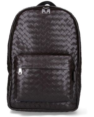 Bottega Veneta 'Intrecciato' Backpack - Gray