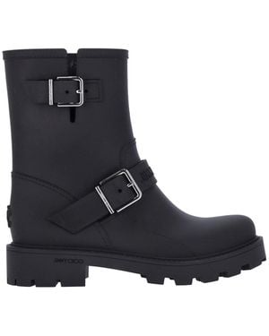 Jimmy Choo "Biker" Wellington Boots - Black