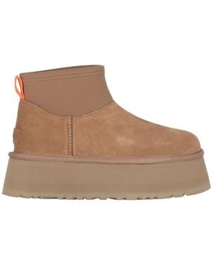 UGG "Classic Mini Dipper" Ankle Boots - Brown