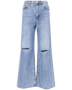 DUNST Jeans Flared Destroyed - Blu