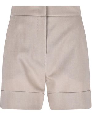 Max Mara Virgin Wool Blend Shorts - Gray