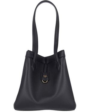 Fendi Borsa Tote Media "Origami" - Nero