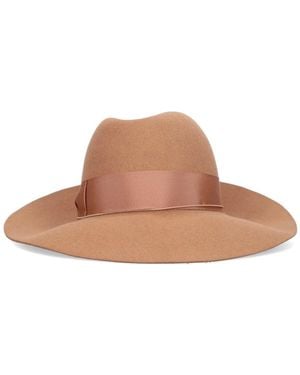 Borsalino 100% Fur Felt Fedora Hat For - White