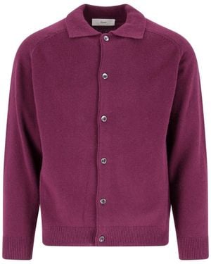DUNST Wool-Blend Cardigan - Purple