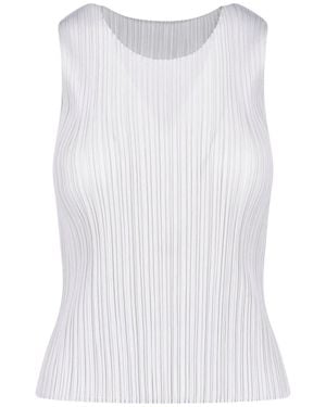 Pleats Please Issey Miyake Pleated Tank Top - White