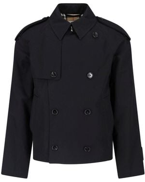 Burberry Cropped Trench "Leadenham" - Blue