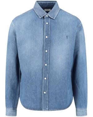 Saint Laurent Denim Shirt "Cassandre" - Blue