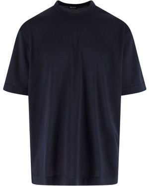 ZEGNA Silk Blend T-Shirt - Blue