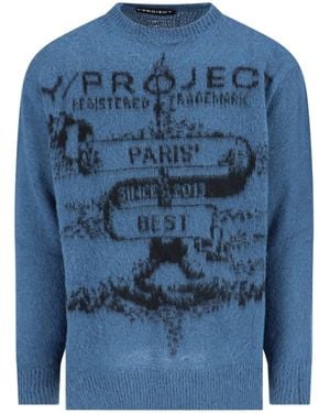 Y. Project Maglione Logo - Blu