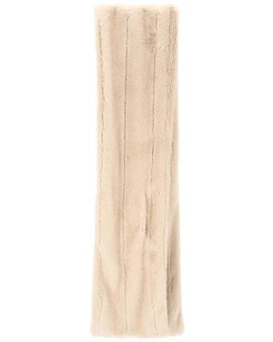 Frankie Shop Faux Fur Scarf "Ciasa" - White