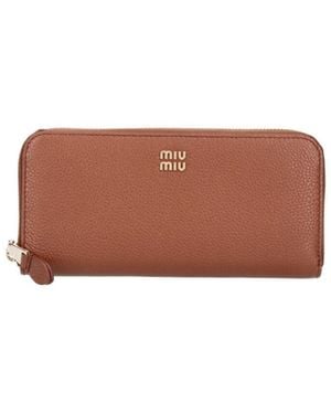 Miu Miu Zip Wallet - White
