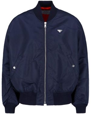 Prada Re-Nylon Bomber Jacket - Blue