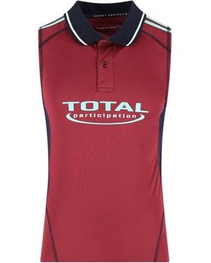 Martine Rose Shrunken Fit Polo Football Vest - Red