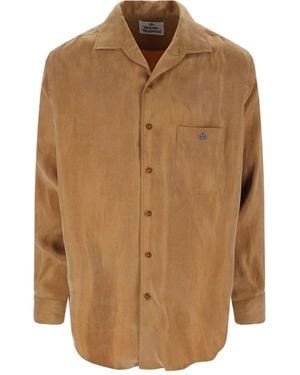 Vivienne Westwood Suede Effect Shirt - Brown