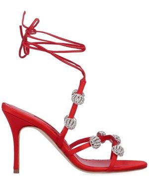 Manolo Blahnik Elsaka Sandals - Red