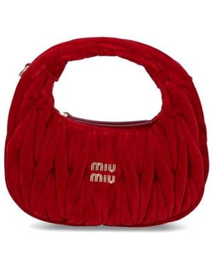 Miu Miu Mini Hobo Bag "Wander" - Red