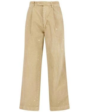 AURALEE Wide Chino Trousers - Natural