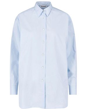 Jil Sander Light Classic Collar Cotton Shirt - Blue