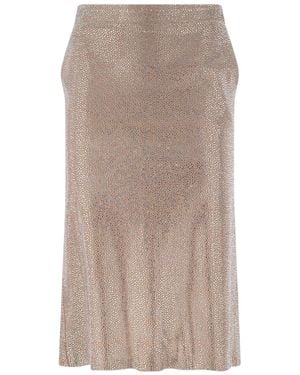 GIUSEPPE DI MORABITO Gonna Midi Con Strass - Marrone