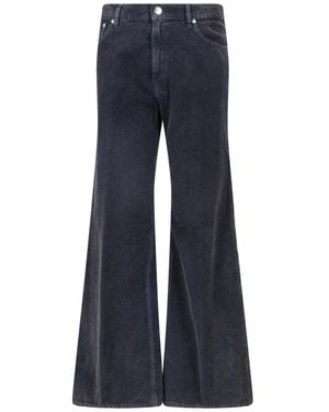 Haikure Pantaloni "Clara Velvet Pier" - Blu