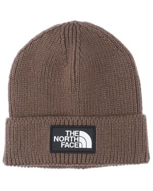 The North Face Logo Beanie - Brown
