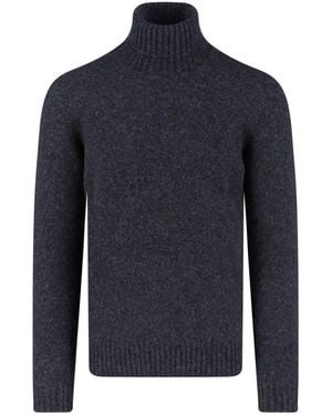 Drumohr High Neck Jumper - Blue
