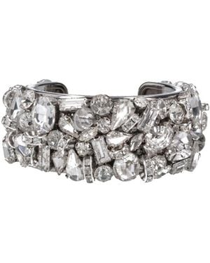 Dries Van Noten Rigid Bracelet Crystals - White