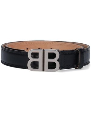 Balenciaga Logo Belt - Black