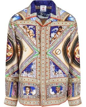 CASABLANCA Shirts Silk - Blue