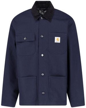 Carhartt Button Jacket "Og Michigan" - Blue