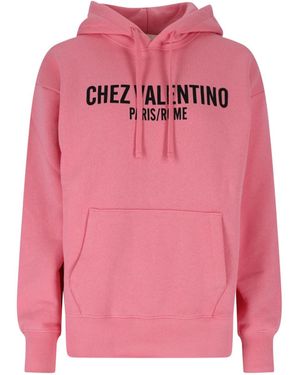 Valentino Logo Hoodie - Pink