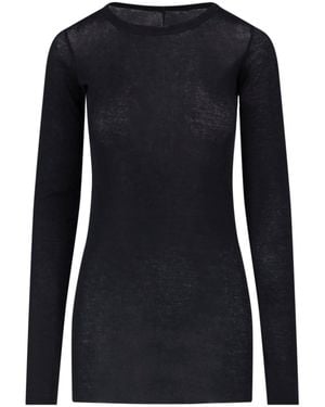 Rick Owens T-Shirt In Cotone - Nero