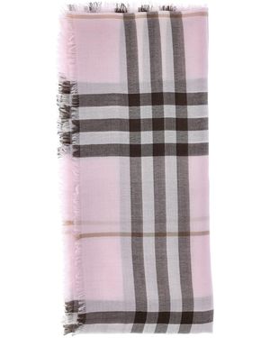 Burberry Lightweight Wool Scarf For - Grey