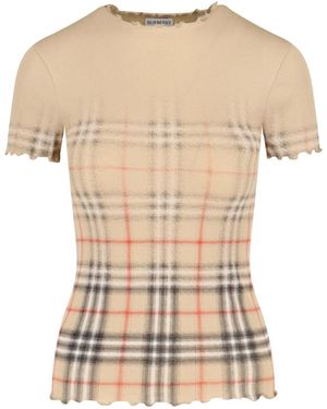 Burberry 'Check' Jumper - Natural