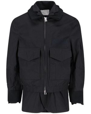 Sacai Jackets Cotton - Black