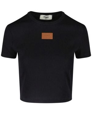 Fendi T-Shirt Logo - Black