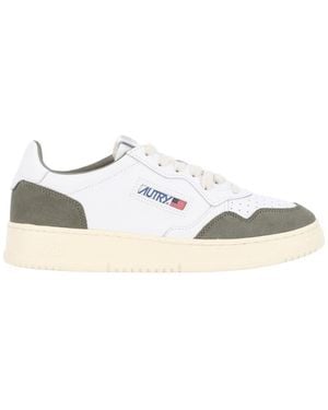 Autry Leather & Suede Trainers - White