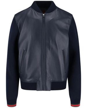 Gucci Lamb Nappa Bomber Jacket - Blue