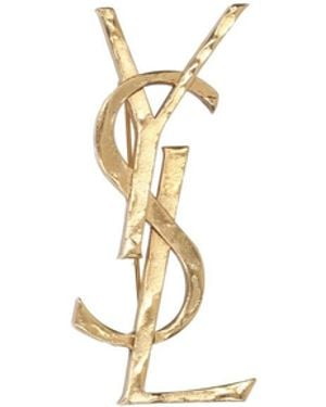 Saint Laurent Brooch "Cassandre" - White