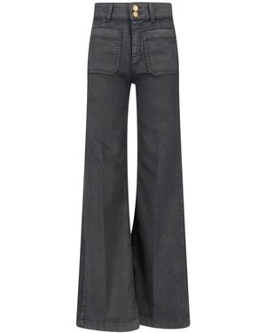 The Seafarer Flared Trousers - Grey