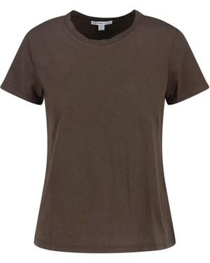 James Perse 100% Cotton Essential T-Shirt - Brown