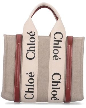 Chloé Woody Small Tote Bag - Pink