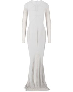 Rick Owens Maxi Dress "Temple" - White