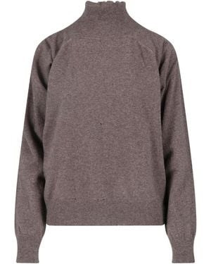 Maison Margiela Wool Turtleneck Jumper - Brown