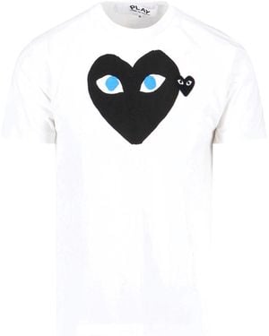 COMME DES GARÇONS PLAY Double Logo T-Shirt - White