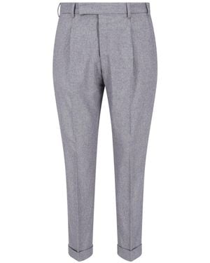 PT Torino Virgin Wool And Cashmere Pants - Gray