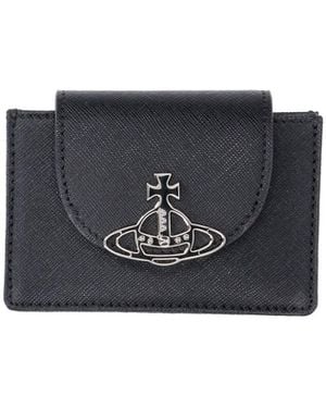 Vivienne Westwood 100% Cow Leather Wallet For - Black