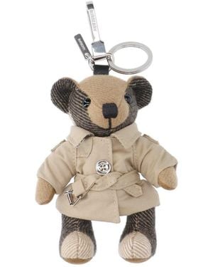 Burberry 100% Cashmere Keychain - White
