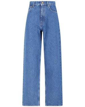 Jil Sander Mid-Rise Straight-Leg Denim Jeans - Blue